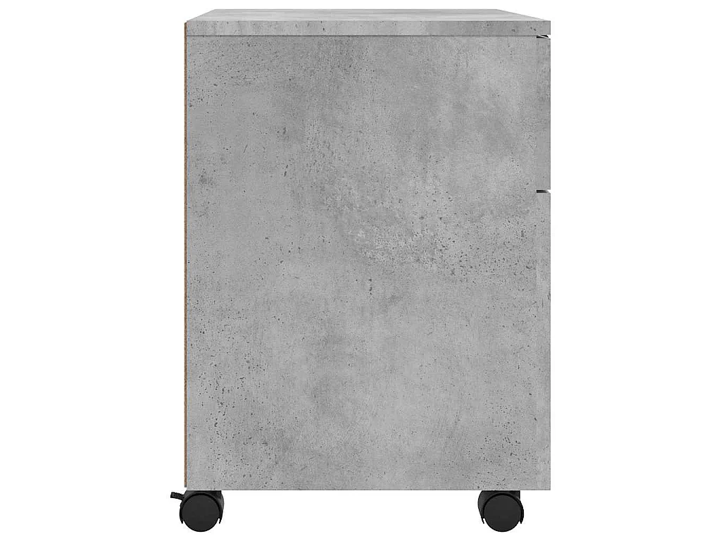 Dossierkast verrijdbaar 45x38x54 cm bewerkt hout betongrijs
