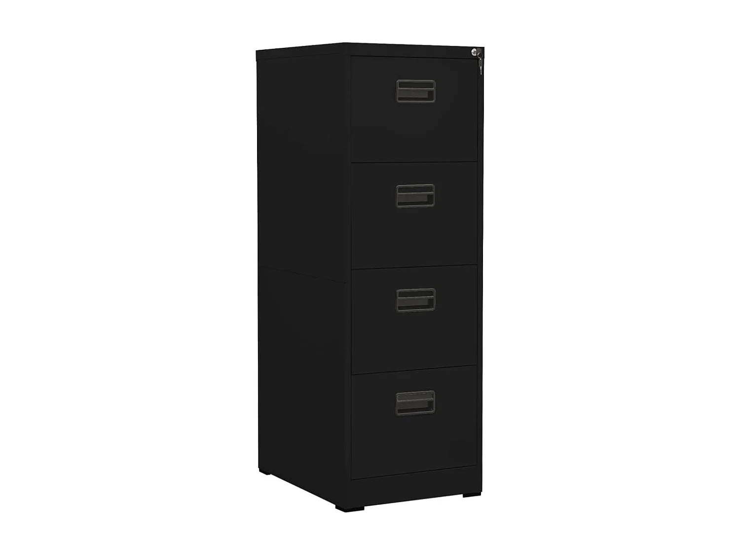 Aktenschrank Schwarz 46x62x133 cm Stahl