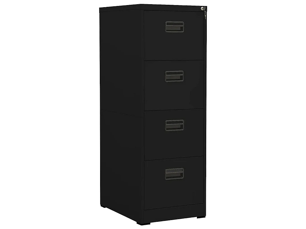 Schedario Nero 46x62x133 cm in Acciaio