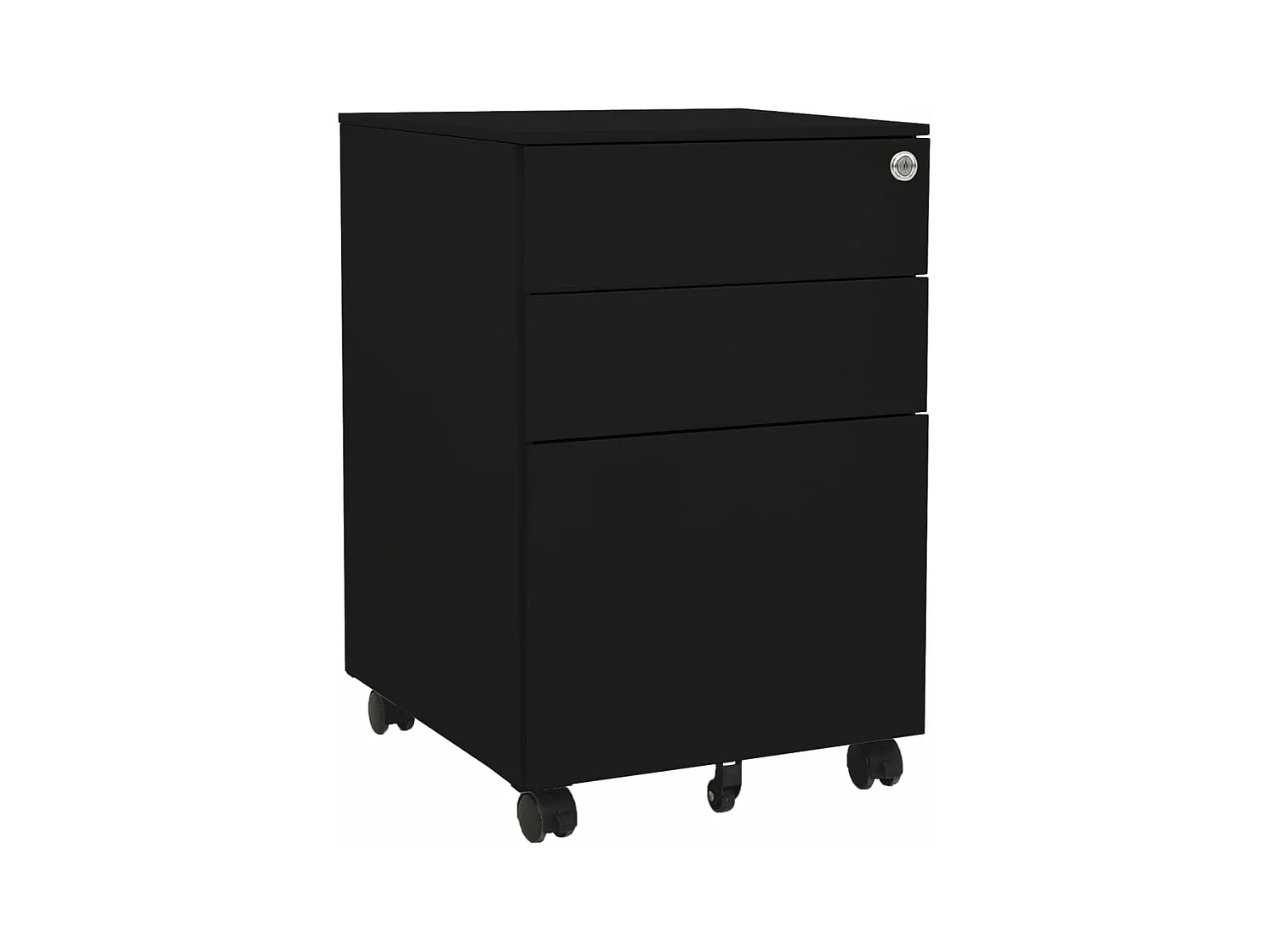 Ladeblok verrijdbaar 39x45x60 cm staal zwart