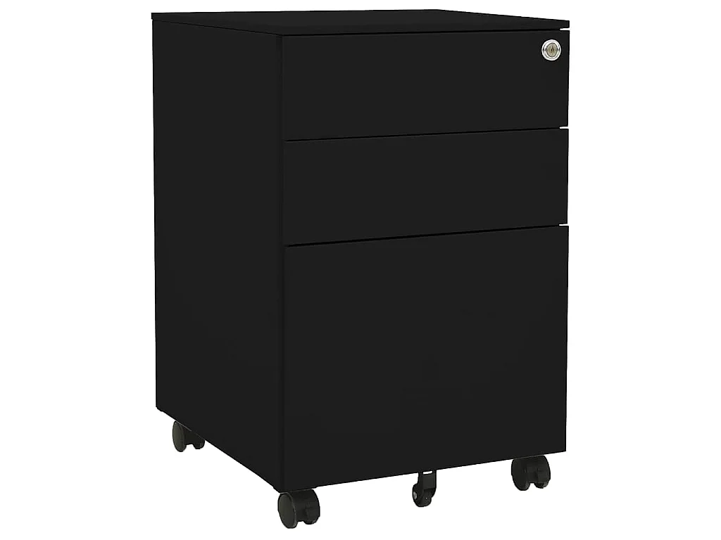 Ladeblok verrijdbaar 39x45x60 cm staal zwart