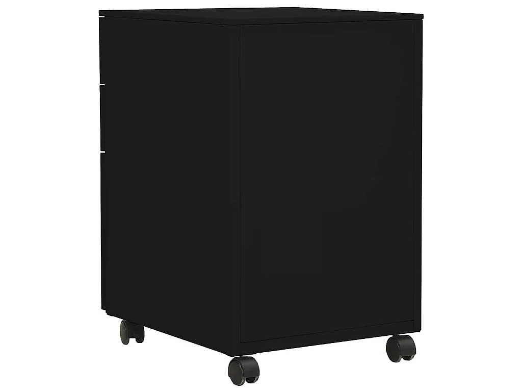 Ladeblok verrijdbaar 39x45x60 cm staal zwart