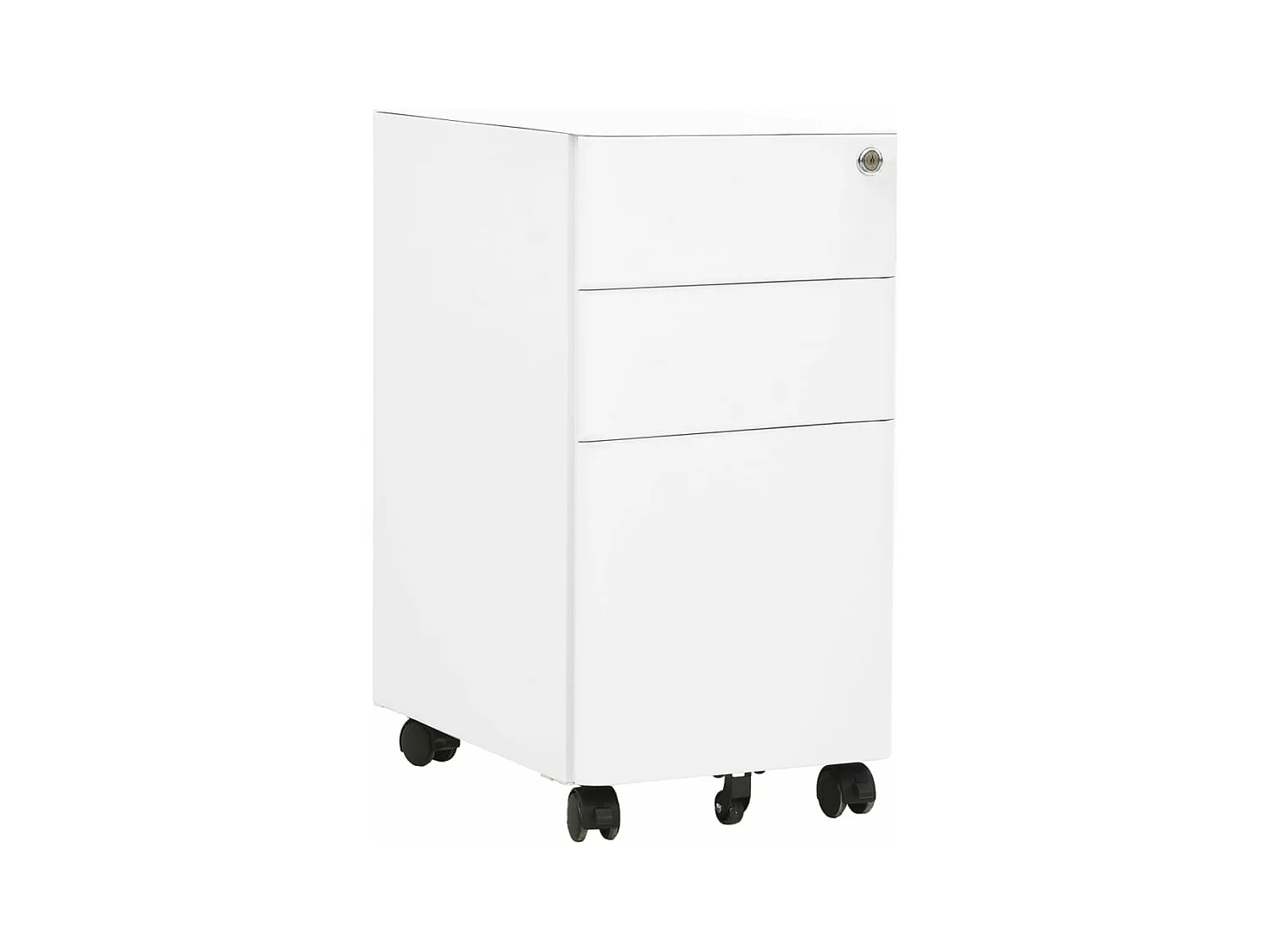 Schedario Mobile Bianco 30x45x59 cm in Acciaio