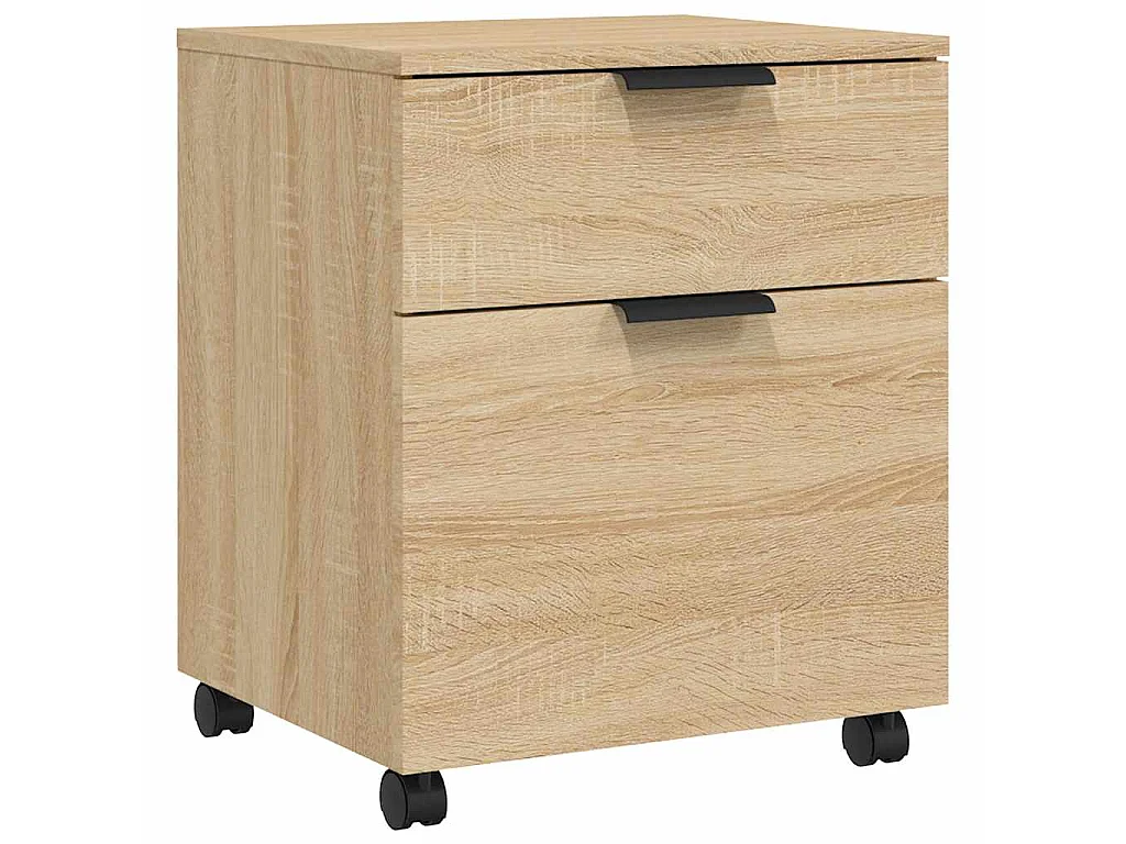 Classeur mobile avec roues Chêne sonoma 45x38x54 cm