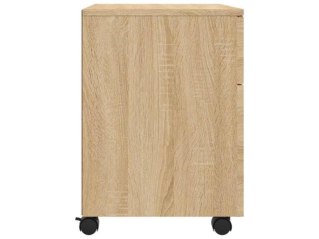 Classeur mobile avec roues Chêne sonoma 45x38x54 cm