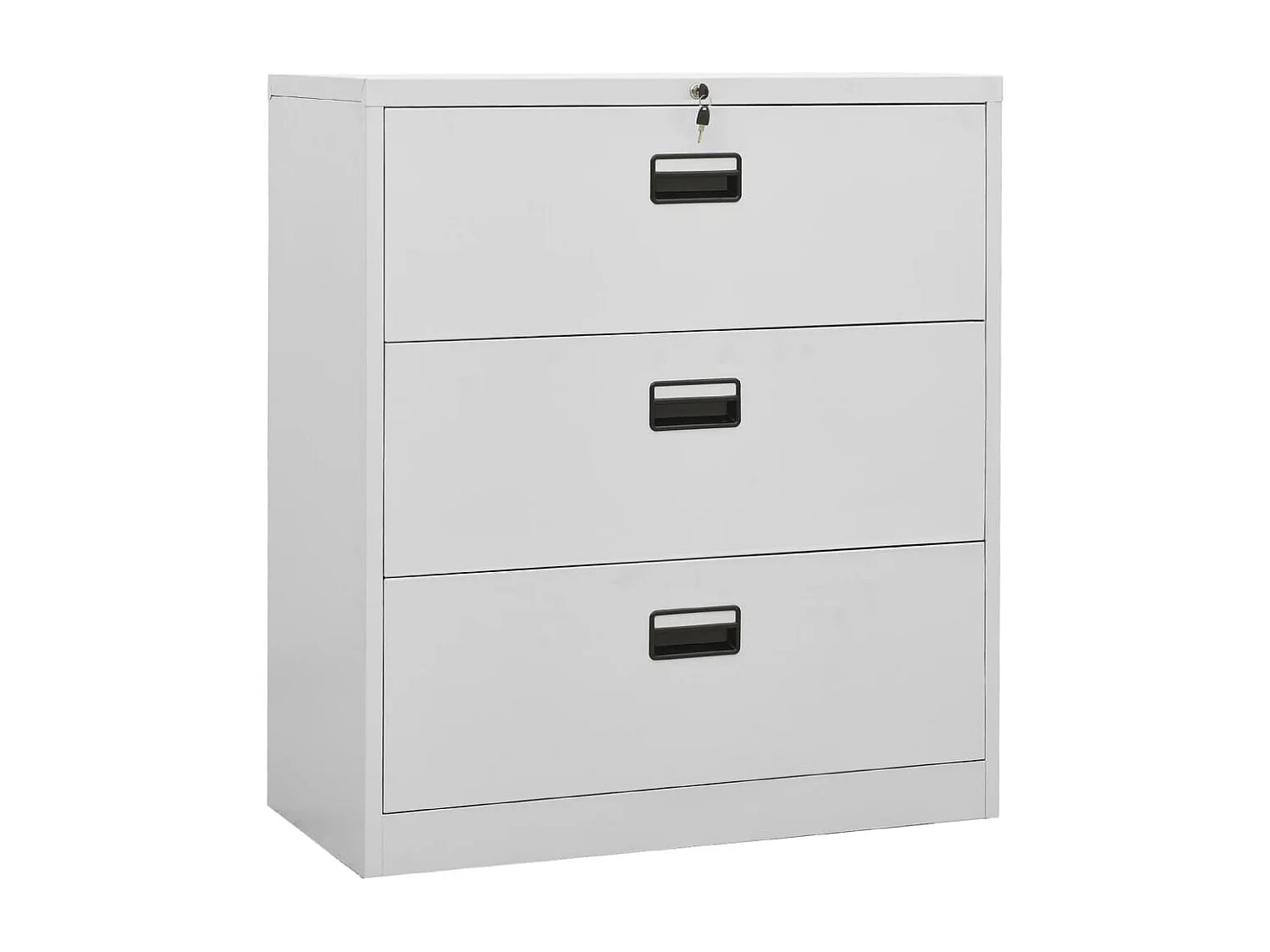 Aktenschrank Hellgrau 90x46x103 cm Stahl