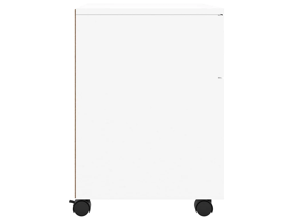 Classeur mobile avec roues Blanc 45x38x54 cm Bois d'ingénierie