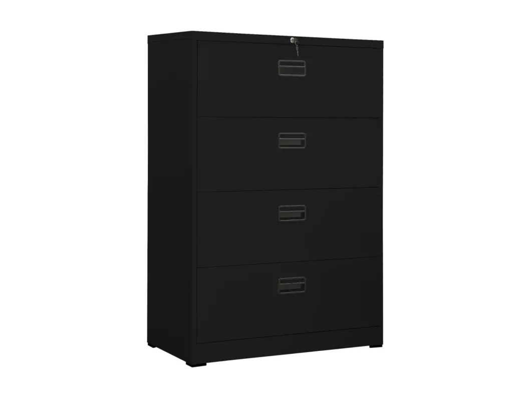 Kauf Unique Aktenschrank Schwarz 90x46x134 cm Stahl