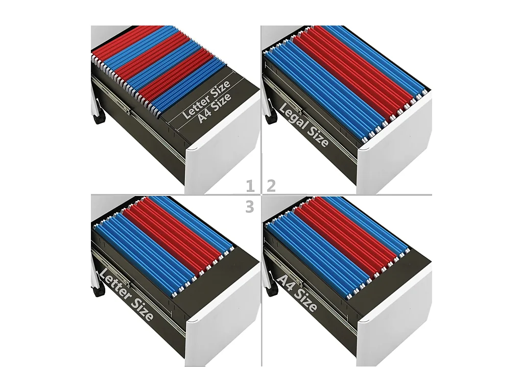 Arquivador móvel aço 30x45x59 cm cinzento-claro