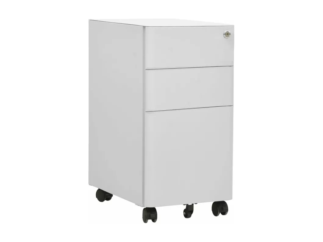 Kauf Unique Aktenschrank mit Rollen Hellgrau 30x45x59 cm Stahl