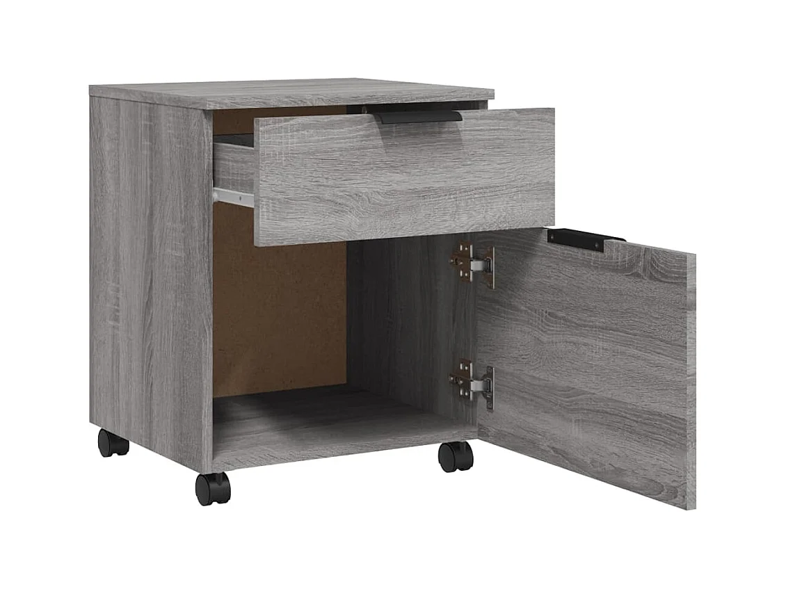 Classeur mobile avec roues Sonoma gris 45x38x54 cm Bois