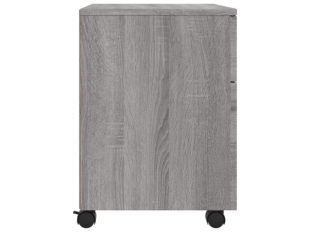Dossierkast verrijdbaar 45x38x54 cm bewerkt hout grijs sonoma