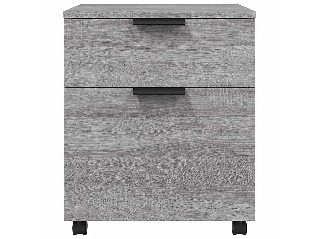Dossierkast verrijdbaar 45x38x54 cm bewerkt hout grijs sonoma