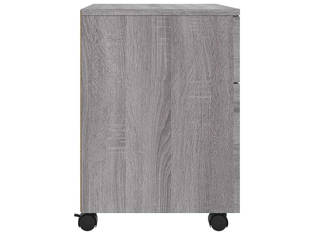 Dossierkast verrijdbaar 45x38x54 cm bewerkt hout grijs sonoma