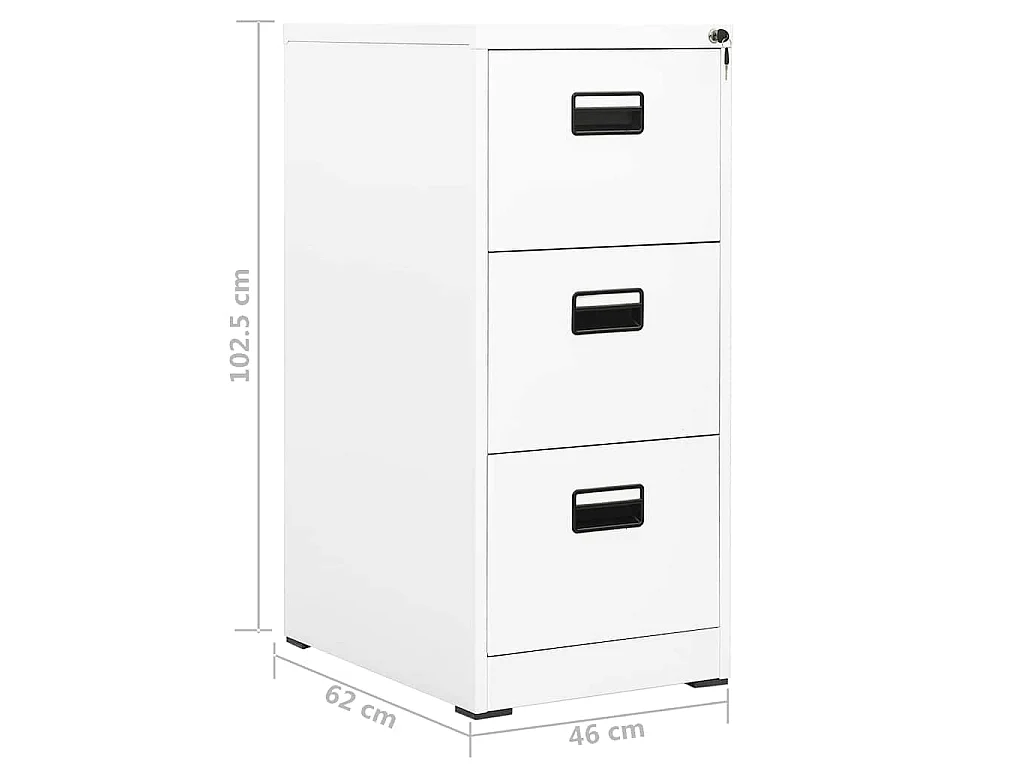 Classeur Blanc 46x62x102,5 cm Acier