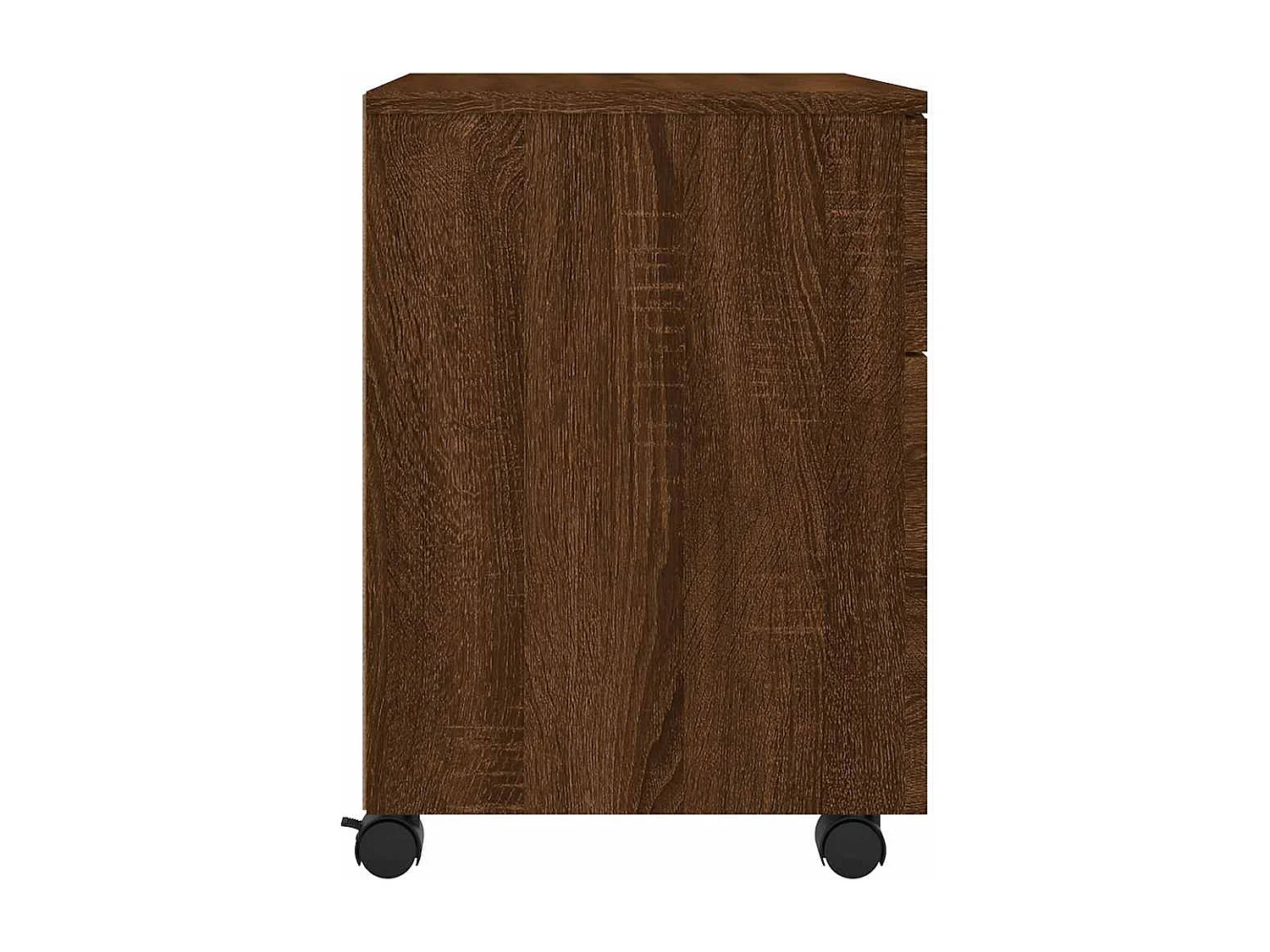 Schedario con Ruote Marrone Rovere 45x38x54cm Legno Multistrato