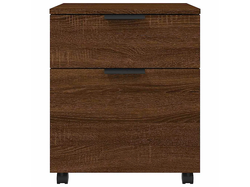 Classeur mobile avec roues Chêne marron 45x38x54 cm Bois