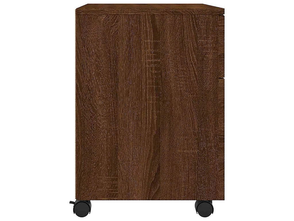 Classeur mobile avec roues Chêne marron 45x38x54 cm Bois