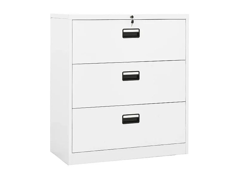 Archiefkast 90x46x103 cm staal wit