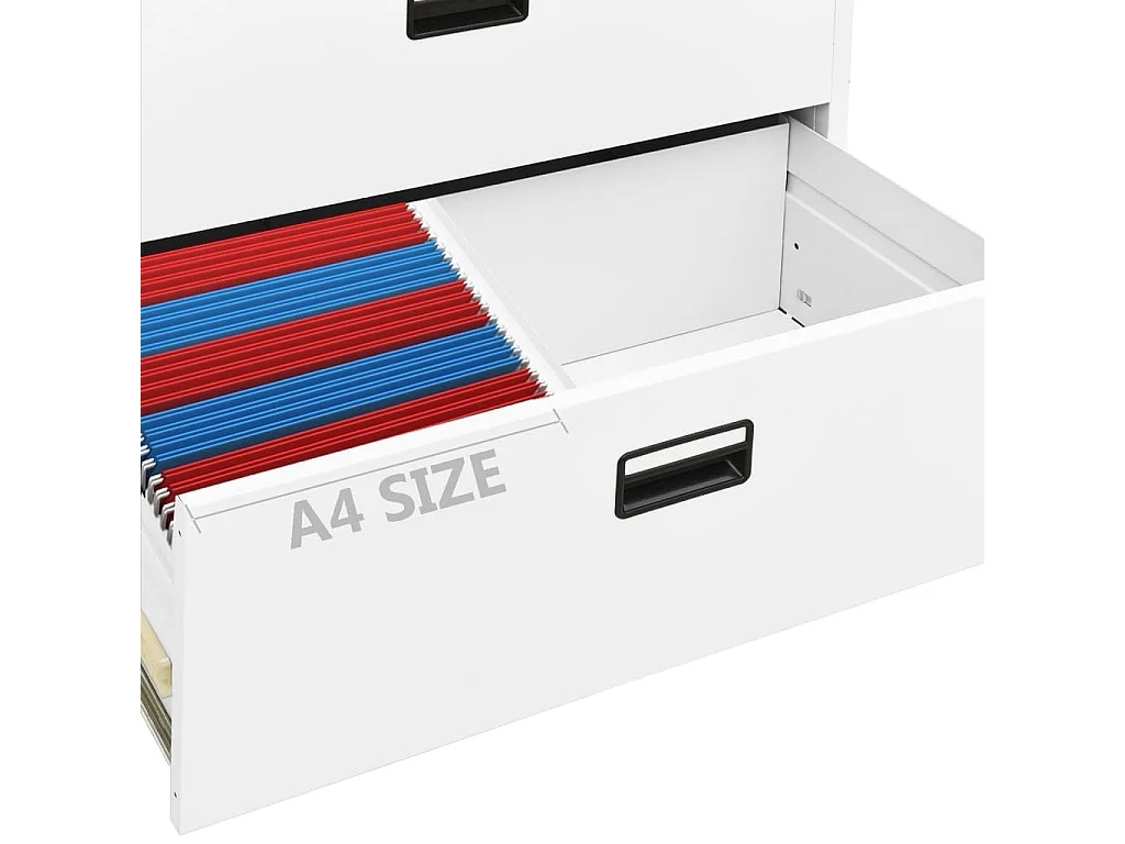 Archiefkast 90x46x103 cm staal wit