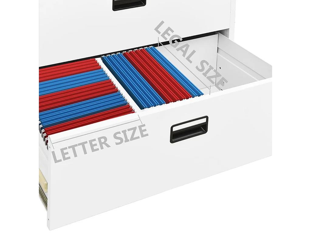 Armadio Classificatore Bianco 90x46x103 cm in Acciaio