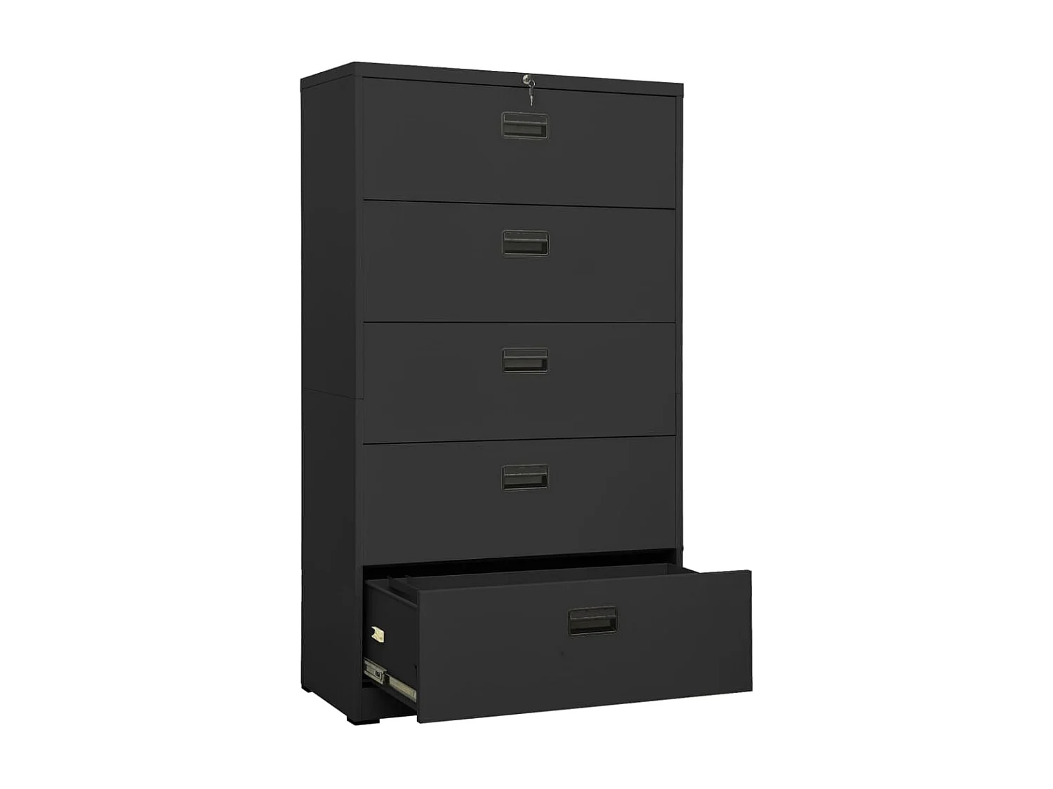 Aktenschrank Anthrazit 90x46x164 cm Stahl