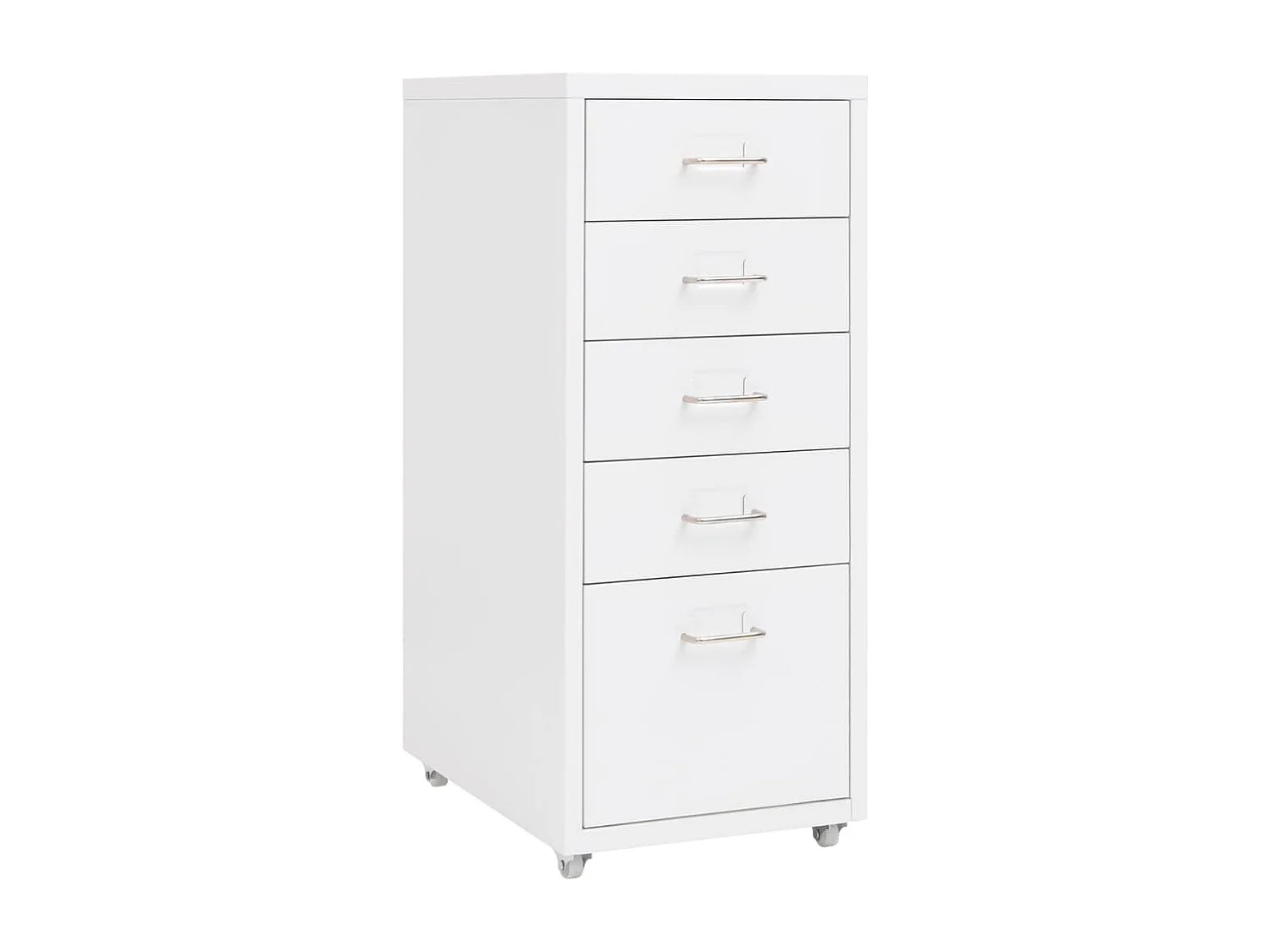 Classeur mobile Blanc 28x41x69 cm Métal