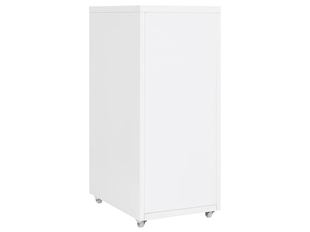 Classeur mobile Blanc 28x41x69 cm Métal