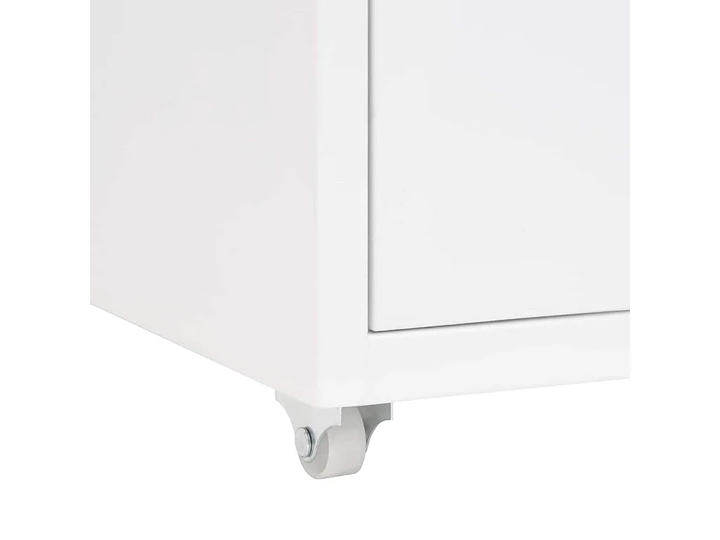 Classeur mobile Blanc 28x41x69 cm Métal