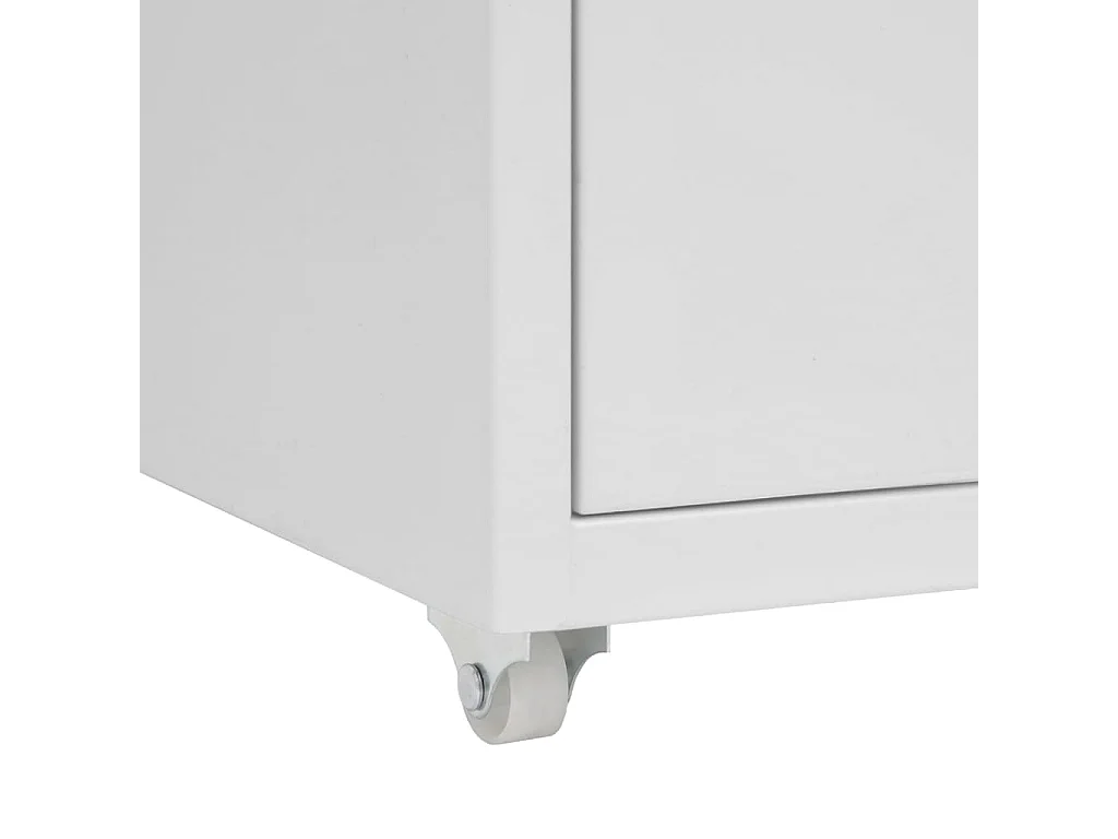 Armario archivador móvil metal gris 28x41x69 cm