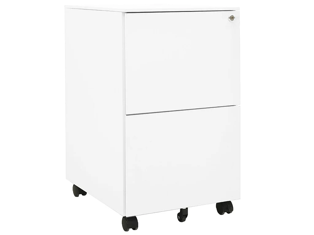 Ladeblok verrijdbaar 39x45x67 cm staal wit