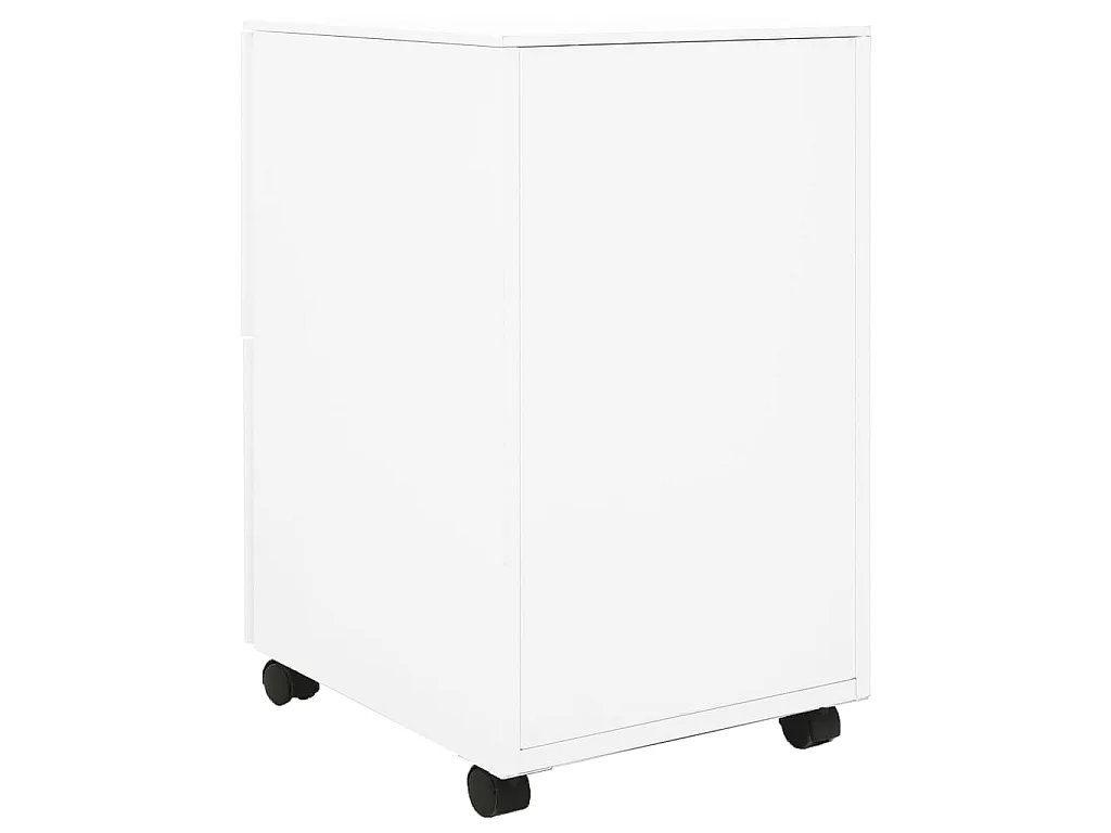 Ladeblok verrijdbaar 39x45x67 cm staal wit