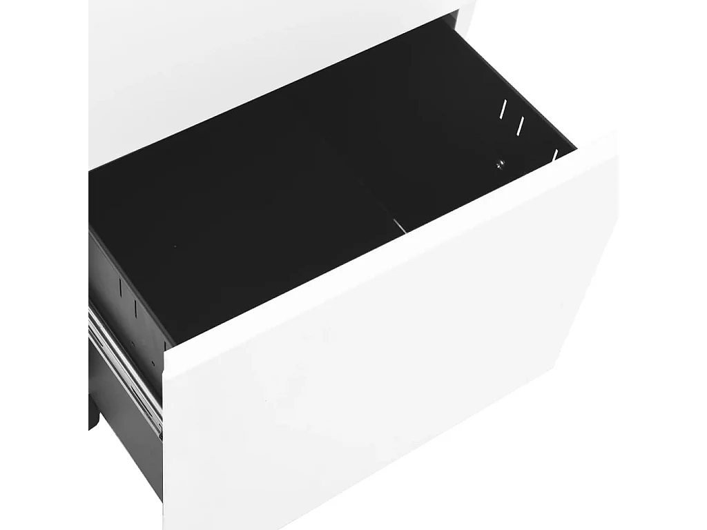 Ladeblok verrijdbaar 39x45x67 cm staal wit