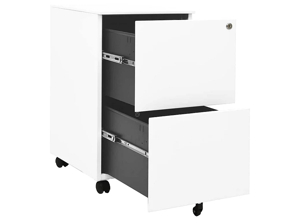 Classeur mobile Blanc 39x45x67 cm Acier