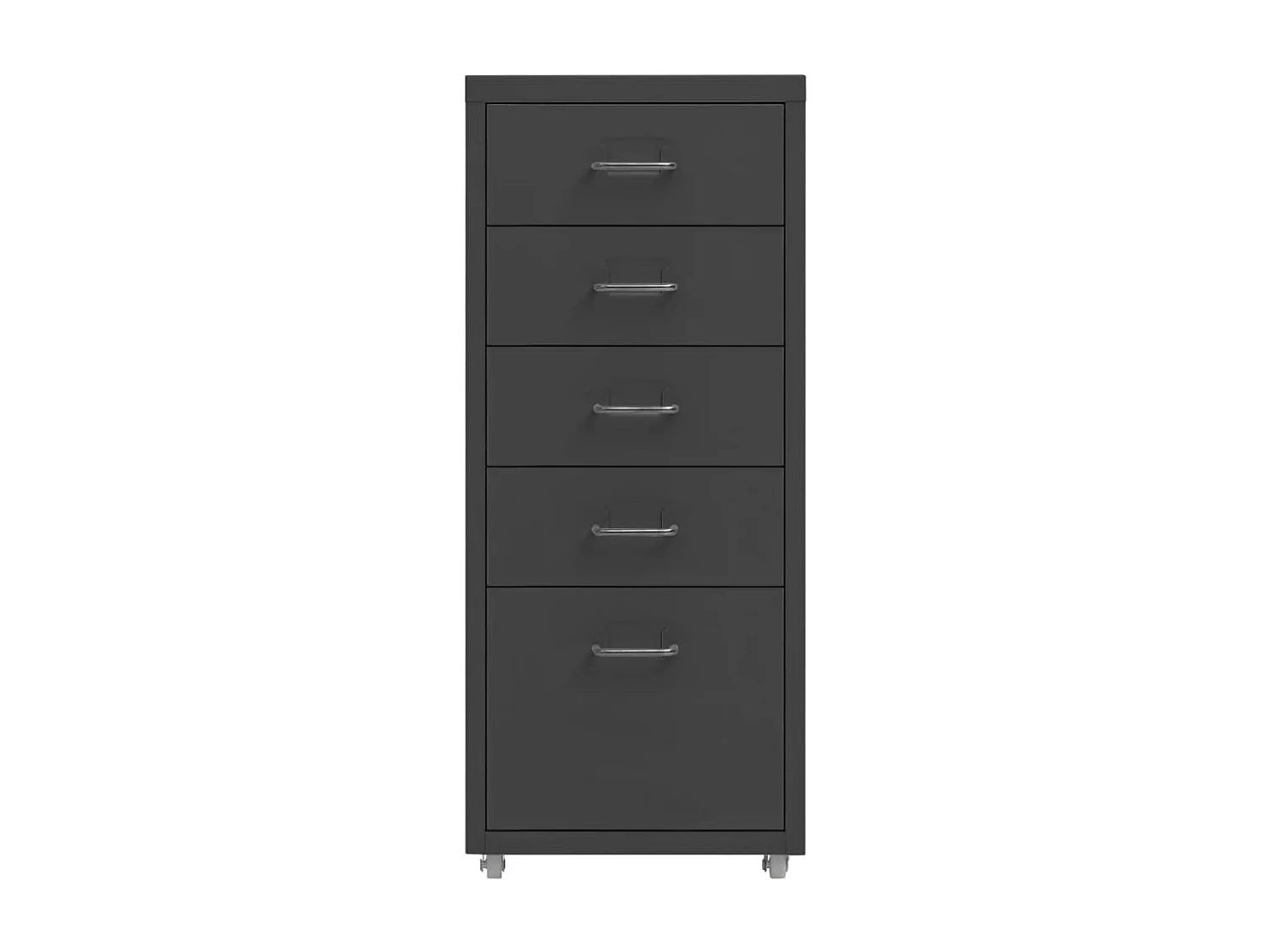 Ladeblok verrijdbaar 28x41x69 cm metaal antracietkleurig