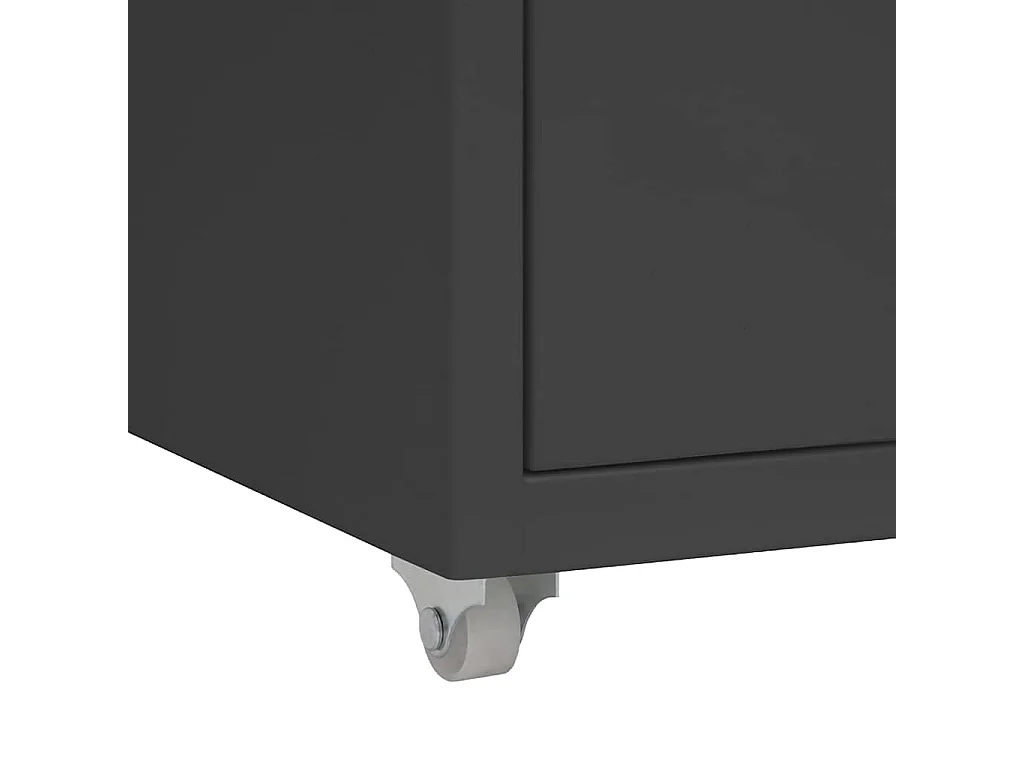 Classeur mobile Anthracite 28x41x69 cm Métal