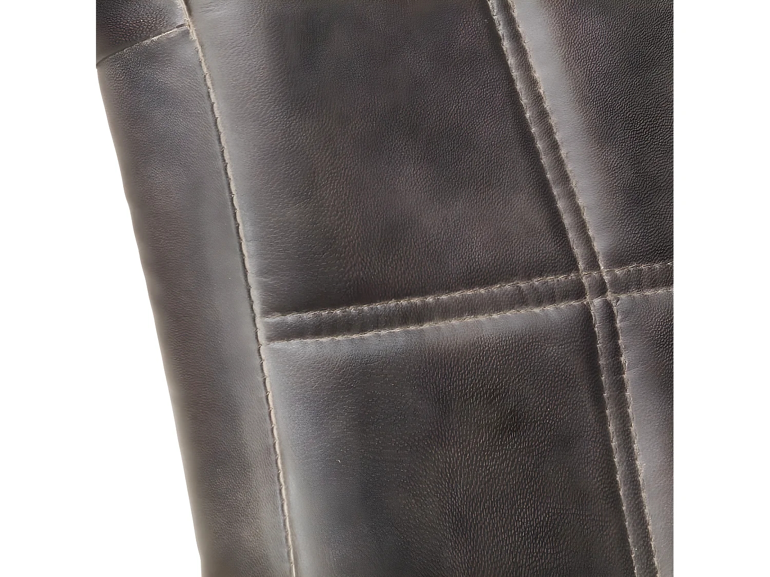 Freischwinger 2 Stk. Grau Echtleder