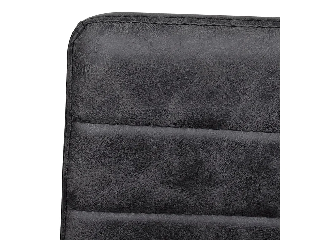 Chaises à manger cantilever lot de 6 noir similicuir