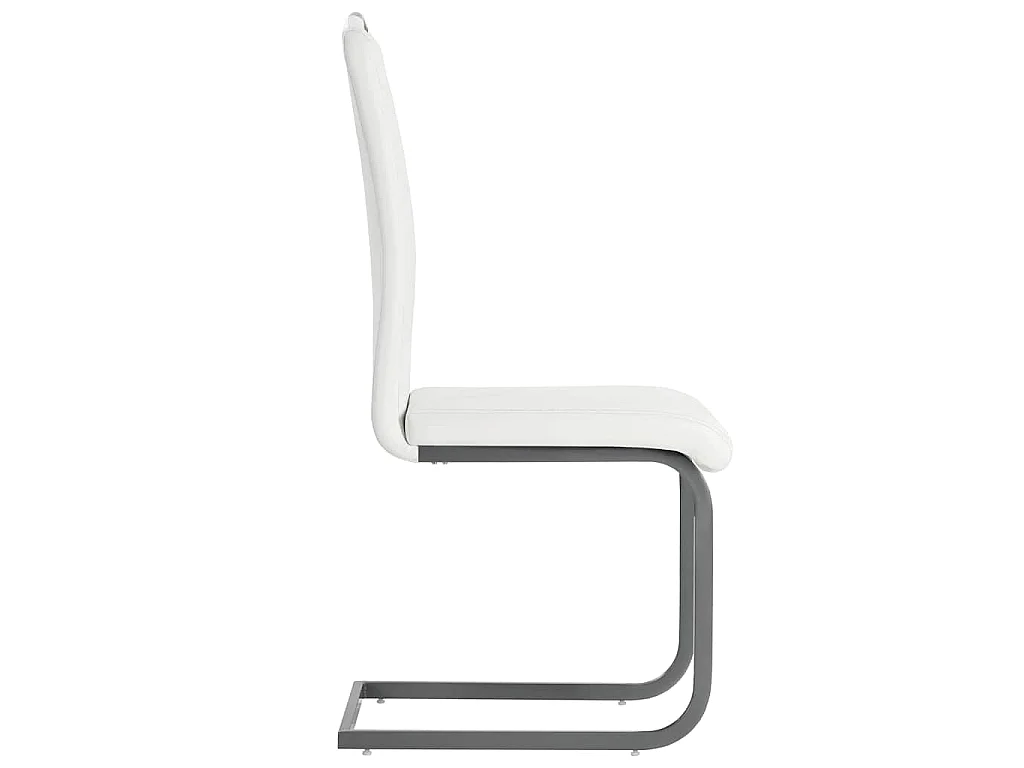 Eetkamerstoelen 2 st kunstleer wit