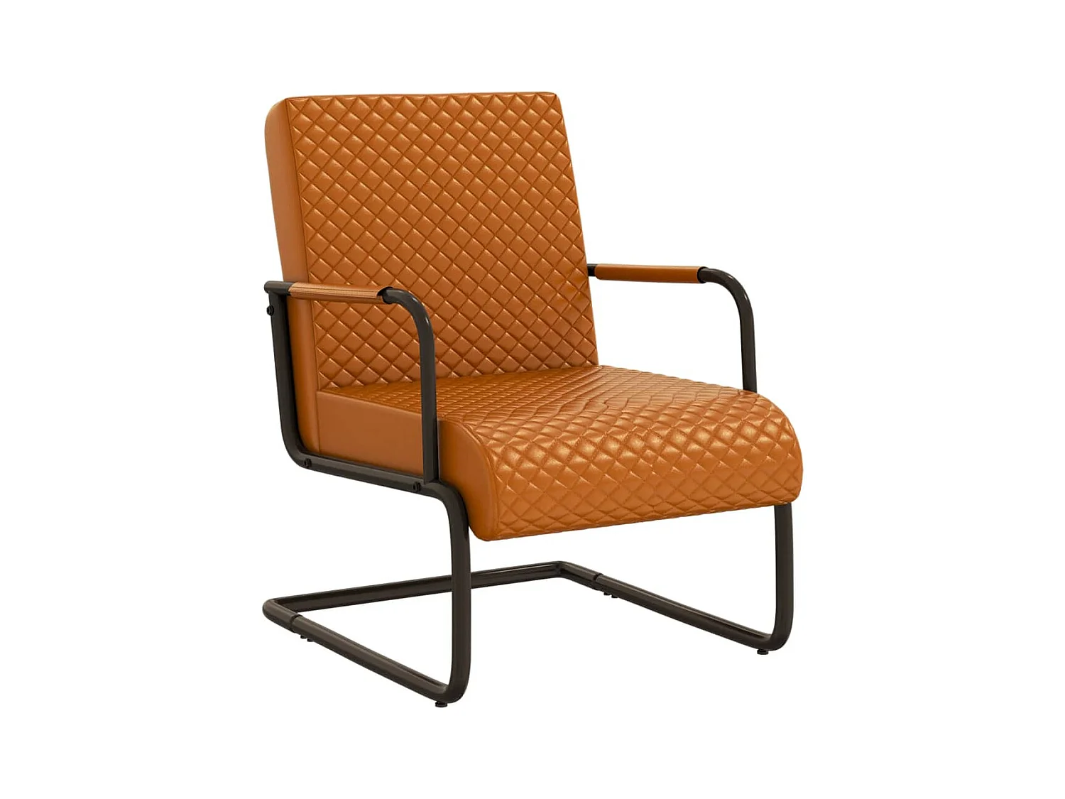 Chaise cantilever Marron Similicuir