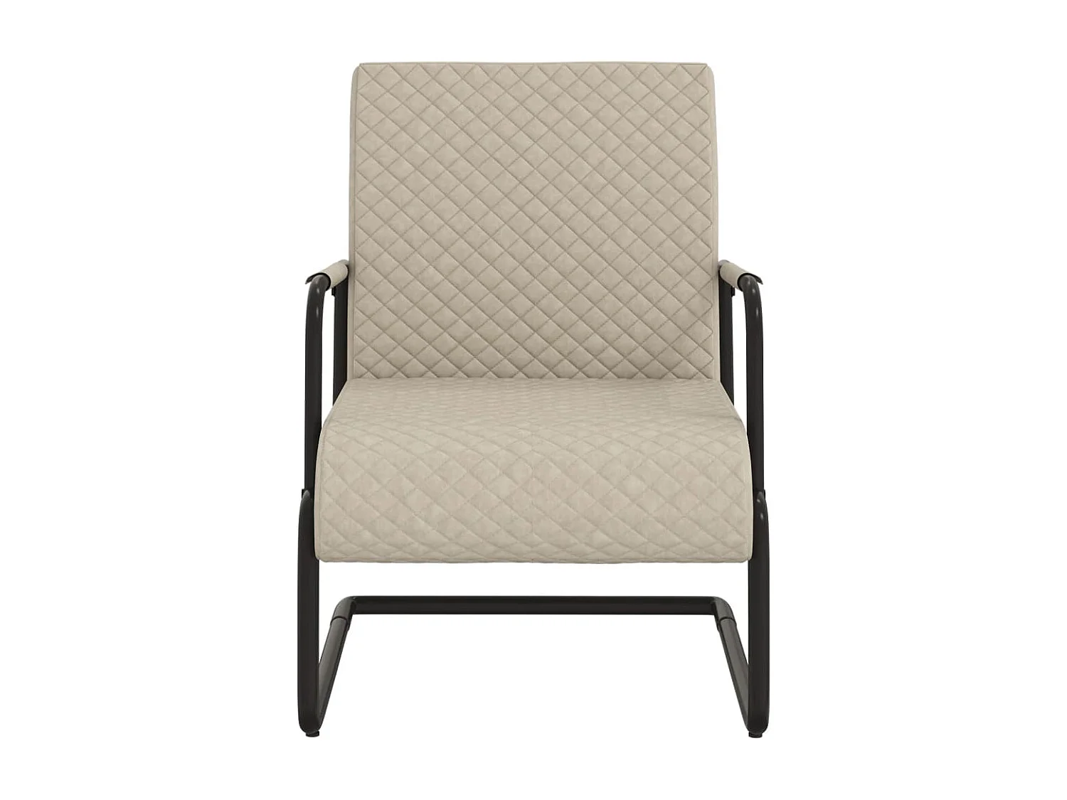 Stoel kunstleer lichtgrijs