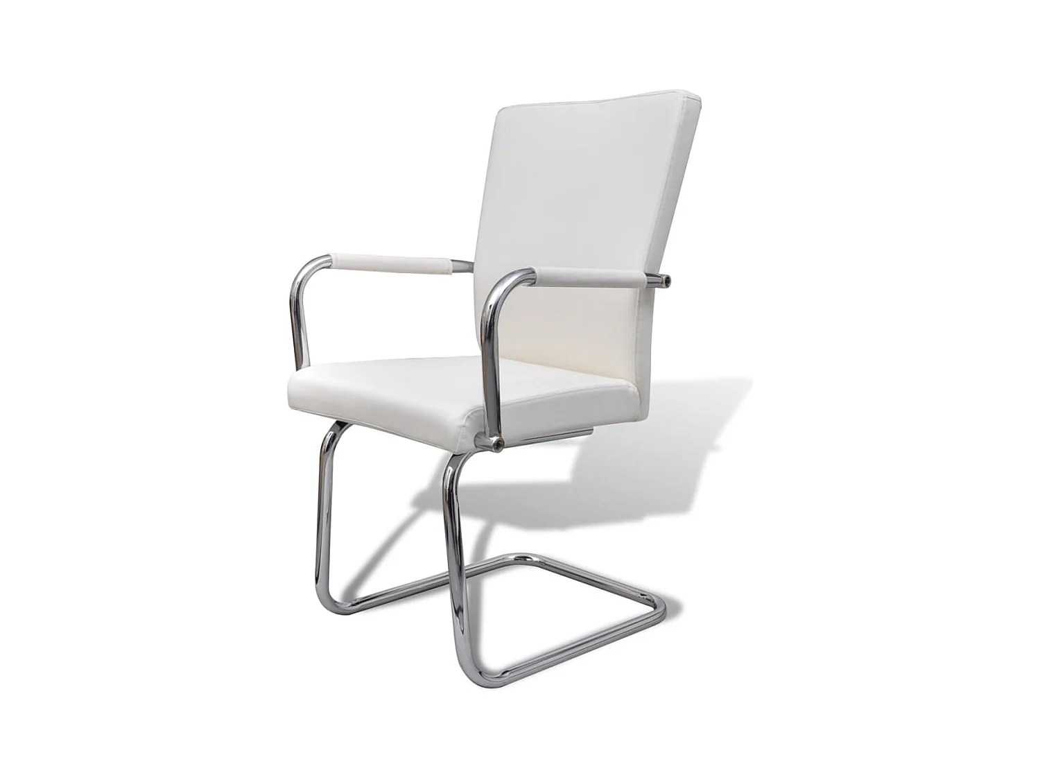 Eetkamerstoelen 6 st kunstleer wit