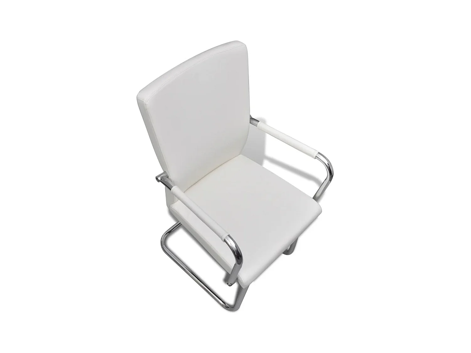 Eetkamerstoelen 6 st kunstleer wit