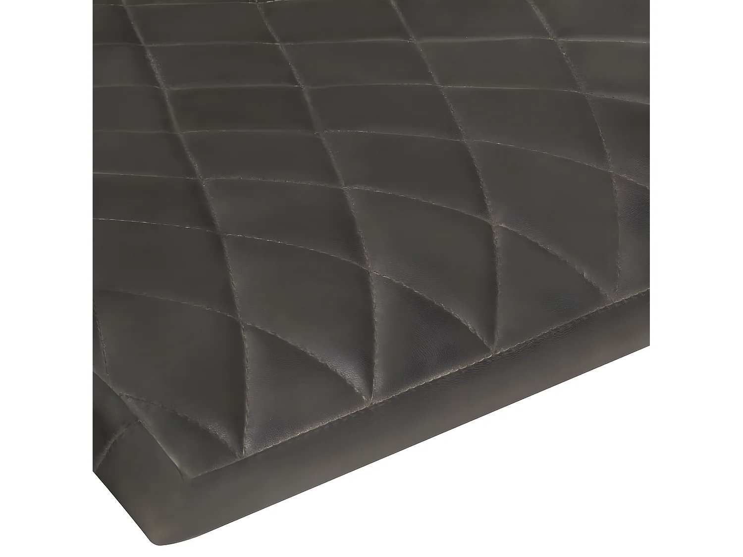 Chaises à manger cantilever lot de 2 gris cuir véritable