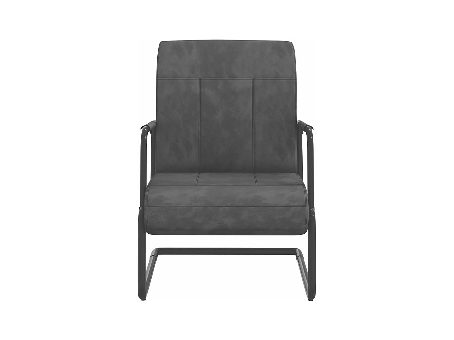 Chaise cantilever Gris foncé Velours