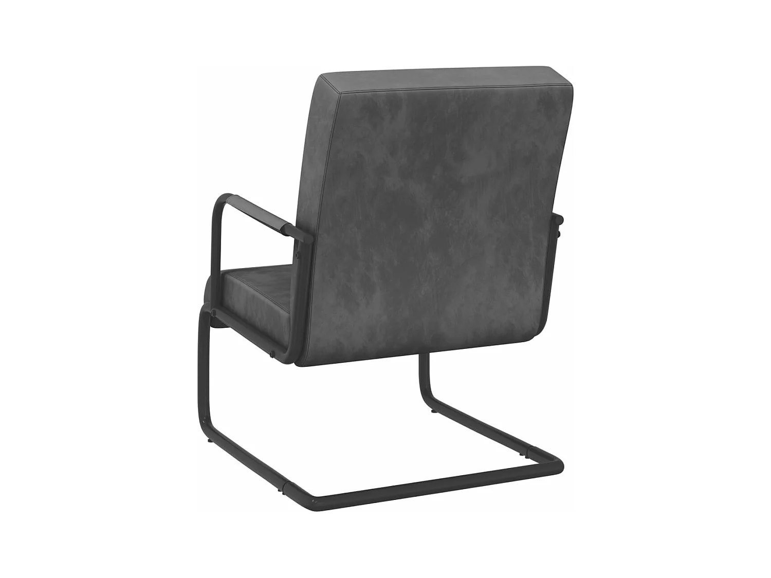 Chaise cantilever Gris foncé Velours