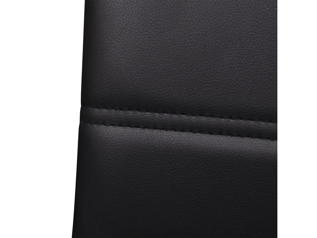 Chaises à manger cantilever lot de 6 noir similicuir