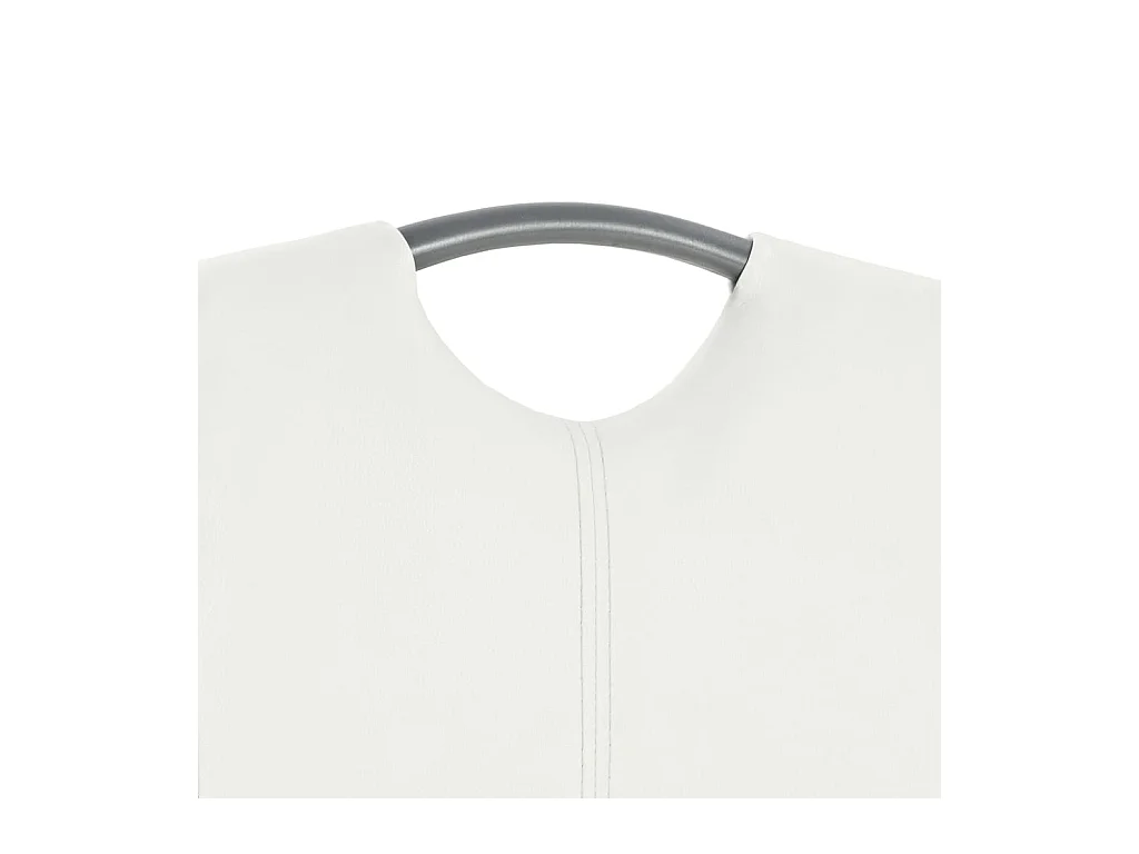 Eetkamerstoelen 6 st kunstleer wit