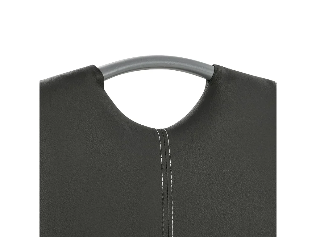 Sillas de comedor voladizas 6 unidades cuero sintético gris