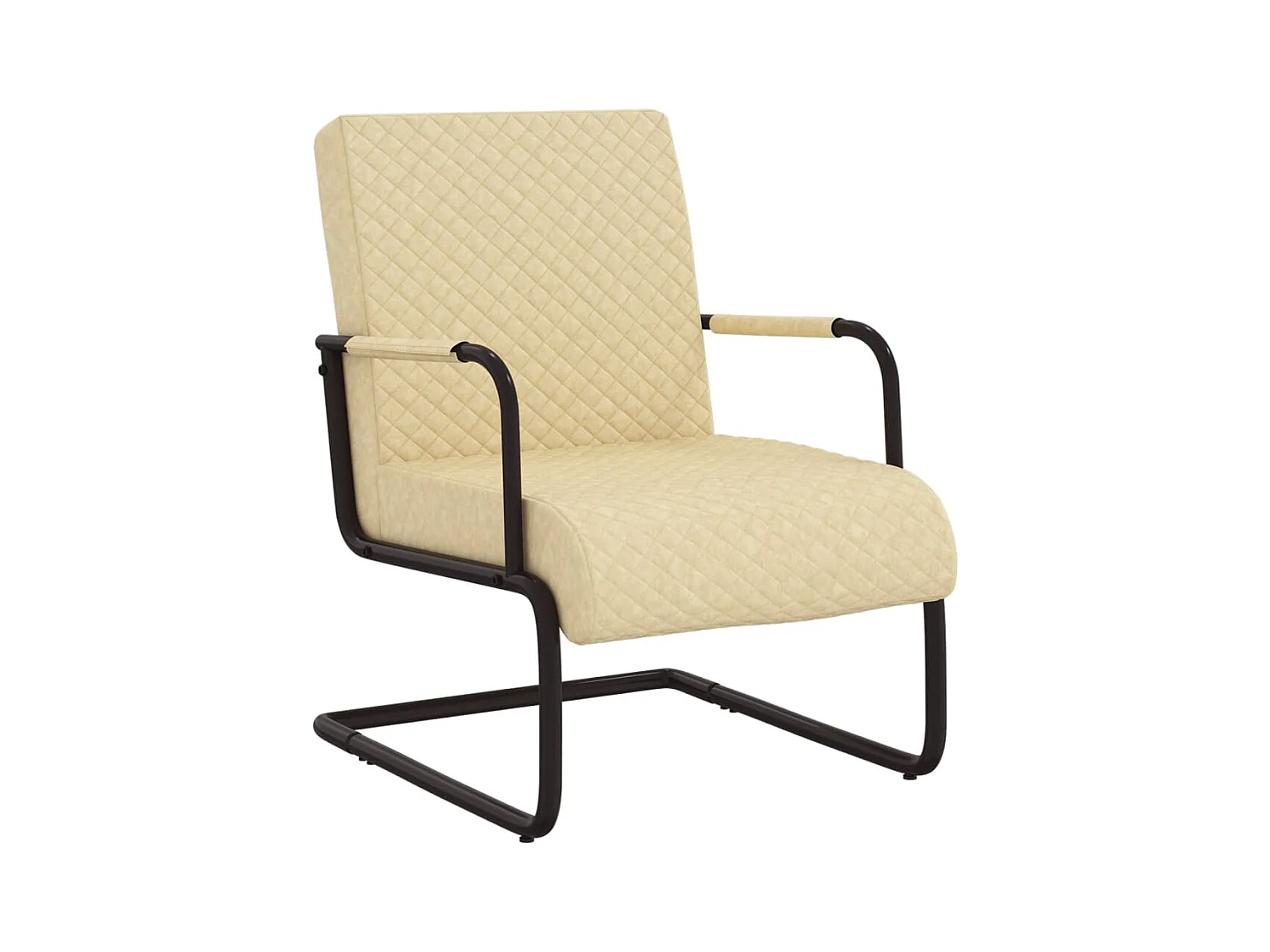 Chaise cantilever Crème Similicuir
